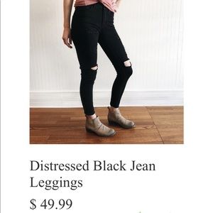 Black Distressed Skinny Jeans